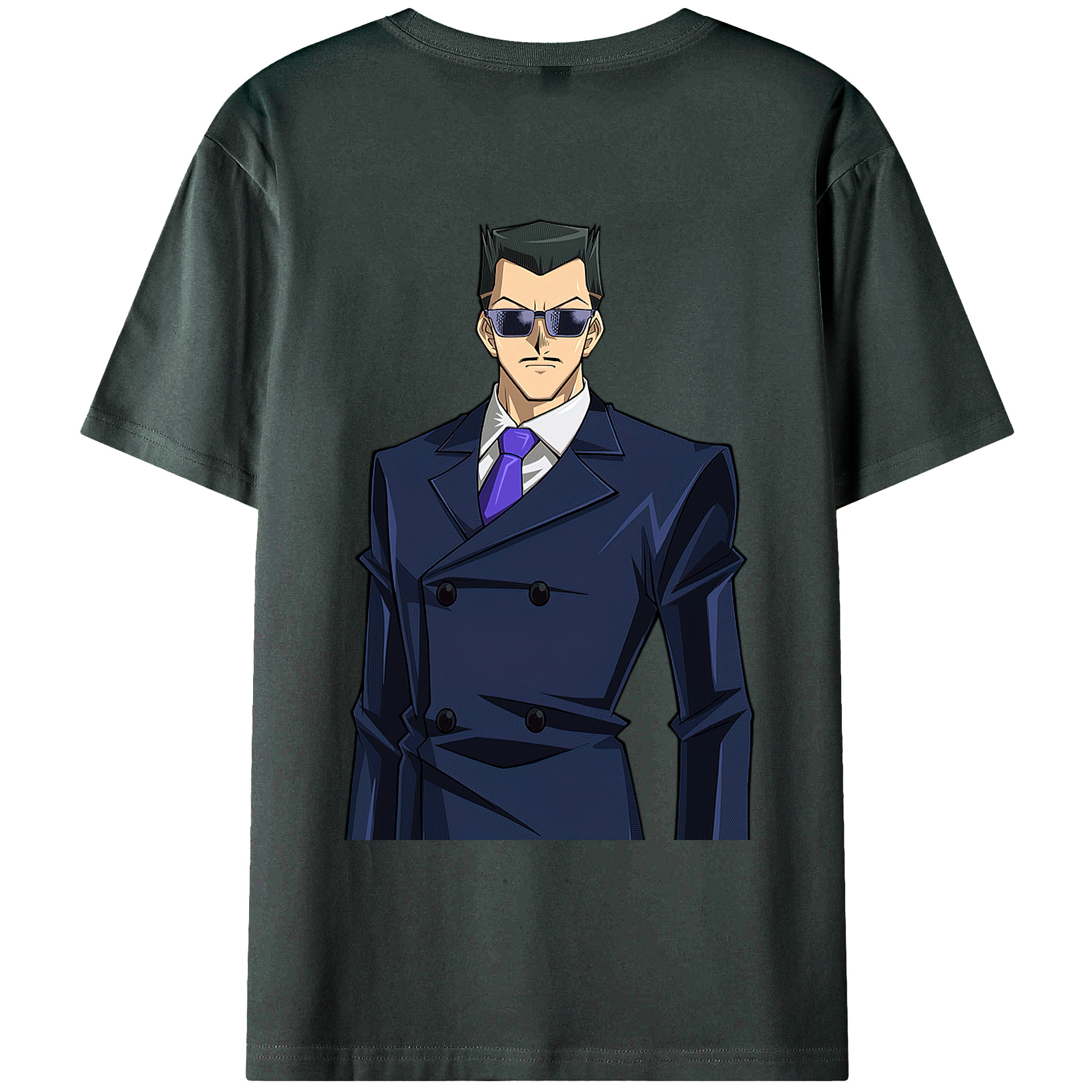 （画像用） 遊☆戯☆王 Yu-Gi-Oh! 綿100％ メンズ半袖Tシャツ（バックプリント） 通気性
